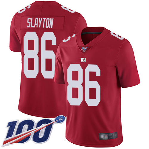 Men New York Giants #86 Darius Slayton Red Limited Red Inverted Legend 100th Season Football NFL Jersey